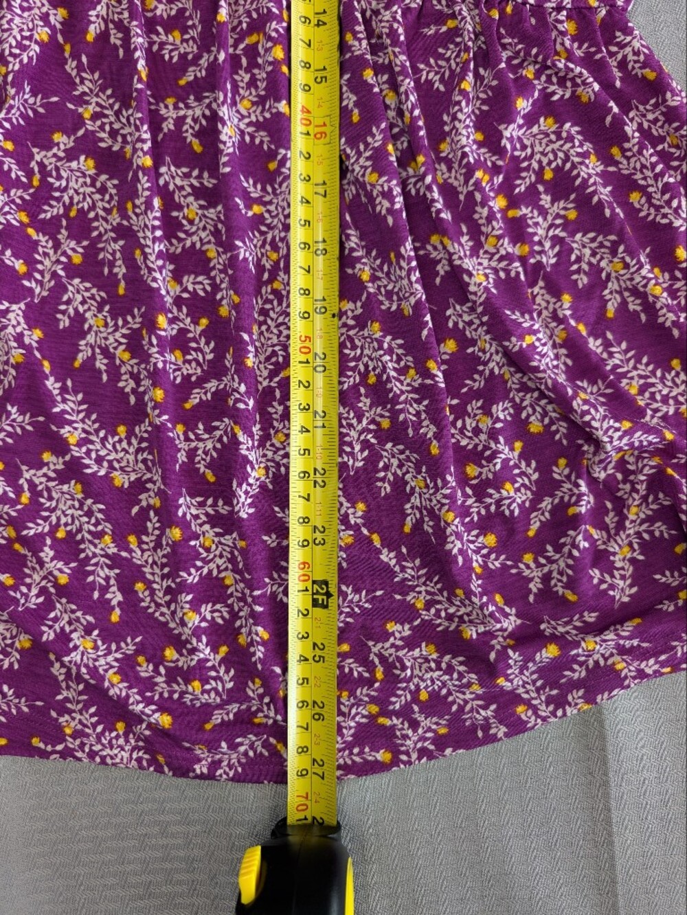 Dear Scarlett Dreamer Painted Purple V-Neck, Flutter Sleeve Empire Waist Blouse - Picture 10 of 15